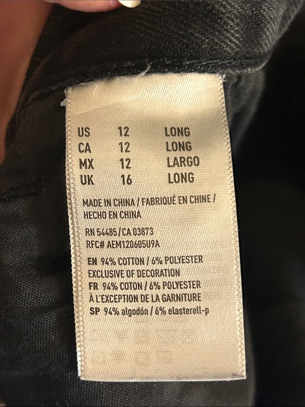 American Eagle Outfitters Black Mom Jeans with Embroidery Size Women’s 12 LONG - Picture 7 of 8